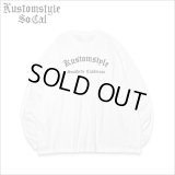 KustomStyle カスタムスタイル OLDENGLISH OUTLINE L/S Tシャツ WHITE