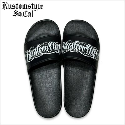 画像1: KustomStyle カスタムスタイルFXXKIN` SCRIPT サンダル BLACK