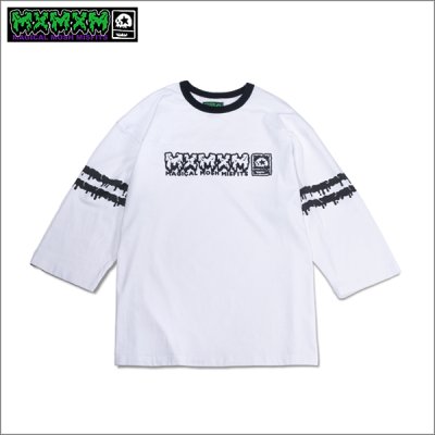 画像1: 【送料無料】MxMxM マジカルモッシュミスフィッツ MxMxM どろどろ FOOTBALL Tシャツ WHITE