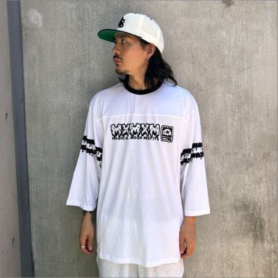 画像2: 【送料無料】MxMxM マジカルモッシュミスフィッツ MxMxM どろどろ FOOTBALL Tシャツ WHITE