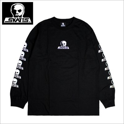 画像1: 【送料無料】SKULL SKATES スカルスケーツ Logo L/S Tee BLACK/WHITE