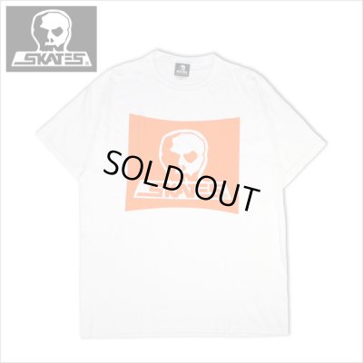 画像1: 【送料無料】SKULL SKATES スカルスケーツ BURBS Tシャツ WHITE/ORANGE