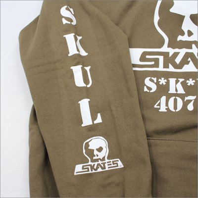 画像4: 【送料無料】SKULL SKATES スカルスケーツ MASH UNIT P/Oパーカー OLIVE