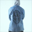 画像7: 【送料無料】KustomStyle カスタムスタイル PRAYING KATAKANA CHAMBRAY L/Sシャツ BLUE (7)