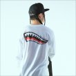 画像9: CAPTAIN STREET Shark Mouth L/S Tシャツ WHITE キャプテンストリート (9)