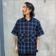 画像2: 【送料無料】BLUCO ブルコ OMBRE BIG POCKET WORK SHIRT S/S NAVY (2)