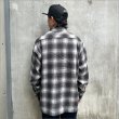 画像3: 【送料無料】BLUCO ブルコ OMBRE CHECK FLANNEL SHIRTS BLACK (3)