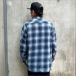 画像3: 【送料無料】BLUCO ブルコ OMBRE CHECK FLANNEL SHIRTS BLUE (3)