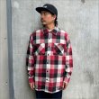 画像2: 【送料無料】BLUCO ブルコ BUFFALO CHECK FLANNEL SHIRTS RED (2)