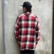 画像3: 【送料無料】BLUCO ブルコ BUFFALO CHECK FLANNEL SHIRTS RED (3)