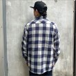 画像3: 【送料無料】BLUCO ブルコ BUFFALO CHECK FLANNEL SHIRTS NAVY (3)