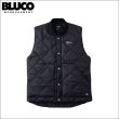 画像1: 【送料無料】BLUCO ブルコ RIB COLLAR QUILTING VEST BLACK (1)