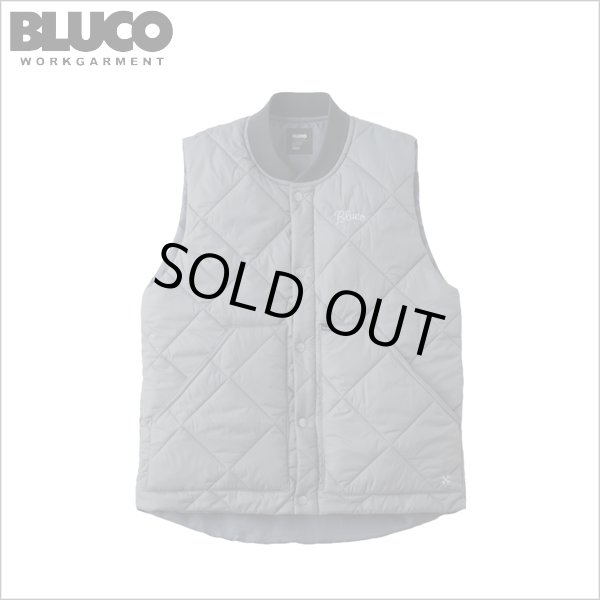 画像1: 【送料無料】BLUCO ブルコ RIB COLLAR QUILTING VEST GRAY (1)