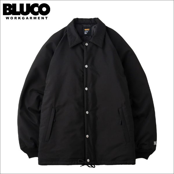 画像1: 【送料無料】BLUCO ブルコ T/C COACH JACKET -QUILTING LINING- BLACK (1)