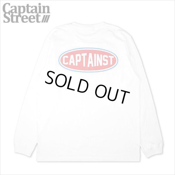 画像1: CAPTAIN STREET Oval Logo L/S Tシャツ WHITE キャプテンストリート (1)