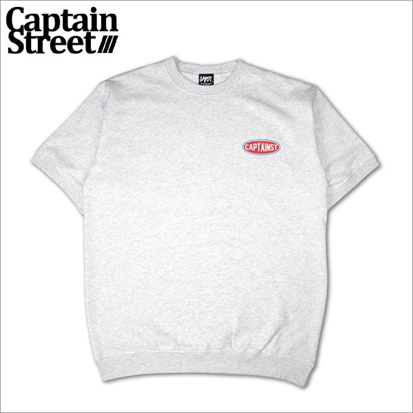 画像1: 【送料無料】CAPTAIN STREET Oval Logo スウェットTシャツ ASH キャプテンストリート (1)