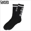 画像1: CAPTAIN STREET DFYR SOCKS BLACK キャプテンストリート (1)