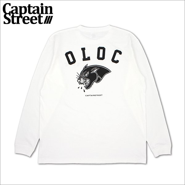 画像1: CAPTAIN STREET Bark L/S Tシャツ WHITE キャプテンストリート (1)