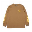 画像2: CAPTAIN STREET Old CS L/S Tシャツ CAMEL キャプテンストリート (2)