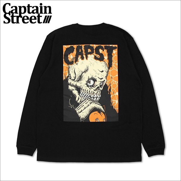 画像1: CAPTAIN STREET Skull CTK L/S Tシャツ BLACK キャプテンストリート (1)