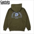 画像1: 【送料無料】CAPTAIN STREET Skull Head P/Oパーカー OLIVE キャプテンストリート (1)