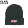 画像1: CAPTAIN STREET Oval Logo ニットキャップ GREEN キャプテンストリート (1)