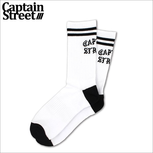 画像1: CAPTAIN STREET FO SOCKS WHITE キャプテンストリート (1)