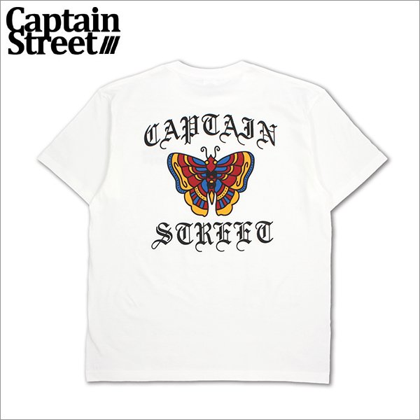 画像1: CAPTAIN STREET Butterfly Tシャツ WHITE キャプテンストリート (1)
