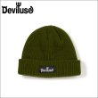 画像1: Deviluse デビルユース Logo ビーニー OLIVE (1)