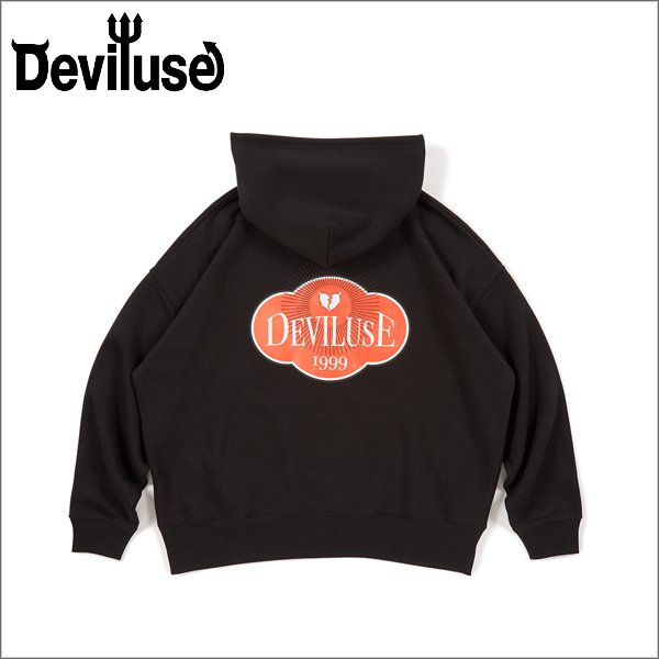 画像1: 【送料無料】Deviluse デビルユース Rising P/Oパーカー BLACK (1)