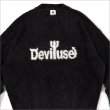 画像3: 【送料無料】Deviluse デビルユース Mohair Logo Knit BLACK (3)