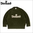 画像1: 【送料無料】Deviluse デビルユース Mohair Logo Knit OLIVE (1)