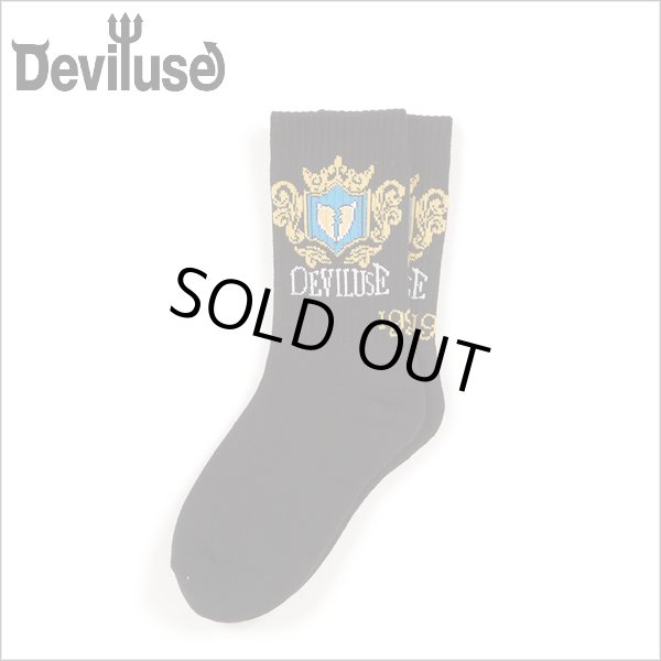 画像1: Deviluse デビルユース Emblem Socks BLACK (1)