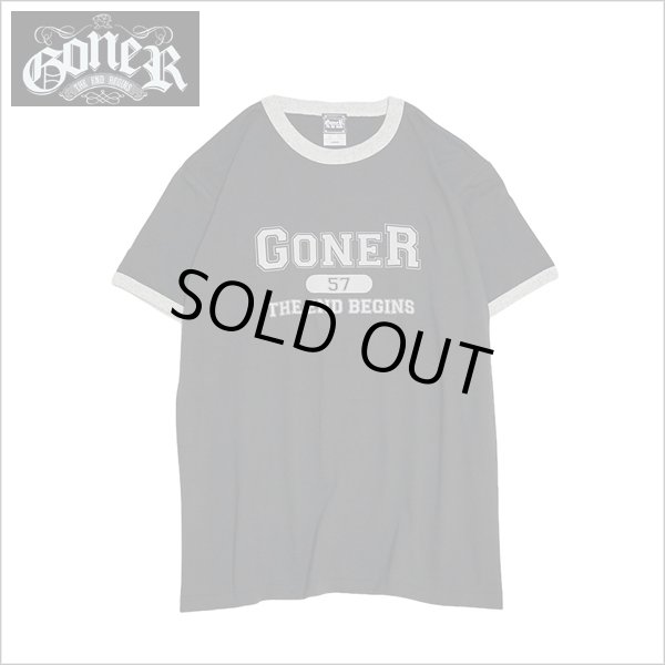 画像1: 【50%OFF】GoneR ゴナー College Ringer Tシャツ SUMI/H.GRAY (1)