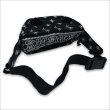 画像3: 【送料無料】KustomStyle カスタムスタイル BANDANA ウエストバッグ BLACK/WHITE (3)