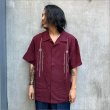 画像2: 【送料無料】KustomStyle カスタムスタイル JURIUS CAESAR S/S キューバシャツ BURGUNDY (2)