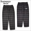 画像1: 【送料無料】KustomStyle カスタムスタイル SUPREME QUALITY '24 CHECK パンツ BLACK/WINE RED (1)