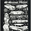 画像4: 【送料無料】KUSTOMSTYLExUSVERSUSTHEM COLLABORATION プルオーバーパーカー BLACK (4)