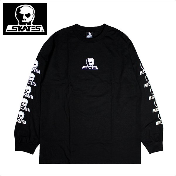 画像1: 【送料無料】SKULL SKATES スカルスケーツ Logo L/S Tee BLACK/WHITE (1)