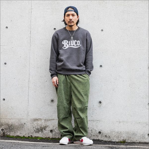 感謝価格】 BLUCO/ブルコ スエットシャツ old logo グレー XL 