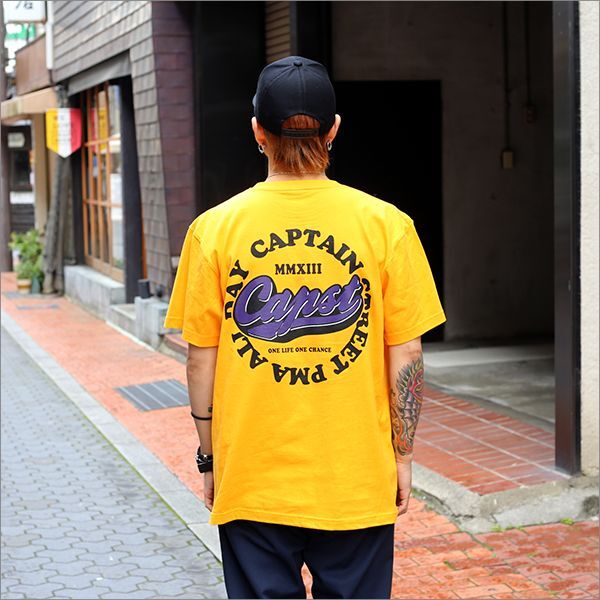 沖縄・離島除く全国届 KUZIRA CAPTAIN STREET キャプスト Tシャツ GOLD