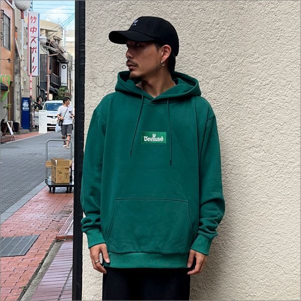 deviluse box logo hoodoe L size - パーカー